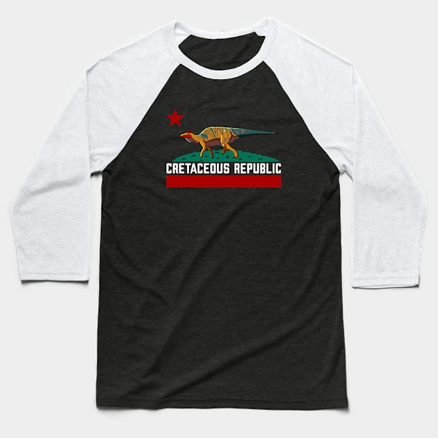 Cretaceous Republic Baseball T-Shirt by Basilisk